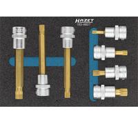 HAZET 163-460/7 Jeu de clés à douille tournevis ∙ Carré creux 3/8 pouces (10 mm) ∙ Profil avec moletage intérieur XZN ∙ M5 - M10 ∙ Nombre d'outils : 7