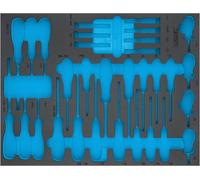 HAZET 163-524L Plateau en mousse souple à 2 composants ∙ 519 mm x 392 mm