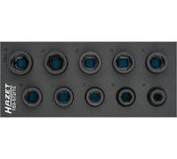 HAZET 163-572/10 Jeu de clés à chocs ∙ Carré creux 3/4 pouce (20 mm) ∙ Profil hexagonal externe ∙ 19 ∙ 22 ∙ 24 ∙ 27 ∙ 28 ∙ 30 ∙ 32 ∙ 33 ∙ 34 ∙ 36 ∙ Nombre d'outils : 10
