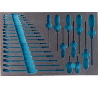 HAZET 163-58L Plateau en mousse souple à 2 composants ∙ 519 mm x 342 mm