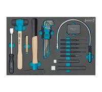 HAZET 163-60/22 Jeu d'outils ∙ clé Allen ∙ outils divers ∙ profil de douille hexagonale ∙ 519 mm x 342 mm ∙ Nombre d'outils : 22