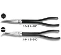 Hazet 1841B-280 pour latelier Pince à becs plats coudée à 45° Acier spécial 280 mm