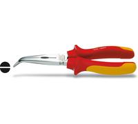 Hazet 1841BVDE-33 VDE Pince plate à becs ronds coudée à 45° Acier Chrome-Vanadium 200 mm