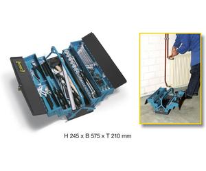 Hazet 190/80 Boîte à outils garnie métal bleu