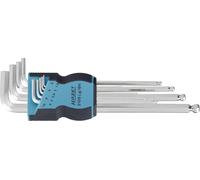 Hazet 2105LG/9H 6 pans intérieurs Jeu de clés mâles coudées 1.5 mm, 2 mm, 2.5 mm, 3 mm, 4 mm, 5 mm, 6 mm, 8 mm, 10 mm 9 pièces