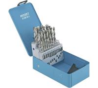 Hazet 2128N-1 HSS Jeu de forets à queue 25 pièces 1 mm, 1.5 mm, 2 mm, 2.5 mm, 3 mm, 3.5 mm, 4 mm, 4.5 mm, 5 mm, 5.5 mm, 6 mm, 6.5 mm, 7 mm, 7.5 mm, 8 mm, 8.5