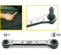 Hazet 2265-1 Cliquet à embout 1/4 (6.3 mm), 5/16 (8 mm) 140 mm