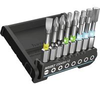 Hazet 2304SH-12 Jeu dembouts 8 pièces vis à fente, 6 pans intérieurs, cruciforme Phillips, vis Pozidriv, Profil en T intérieur