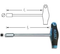 HAZET Clé à douille 428-10 profil à 6 pans extérieurs Taille 10