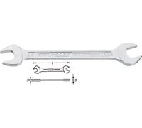 HAZET Clé à fourche double 450N-6X7 chromée 6 x 7 mm 15° Fabriquée en Allemagne