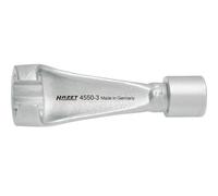 HAZET 4550-3 Clé pour tuyau d'injection ∙ Carré creux 3/8 pouce (10 mm) ∙ Double profil hexagonal extérieur ∙ 17 mm