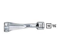 HAZET 4550 Clé pour tuyaux d'injection ∙ Carré creux 3/8 pouces (10 mm) ∙ Double profil hexagonal extérieur ∙ 17 mm