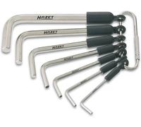 Hazet 6 pans intérieurs Jeu de clés mâles coudées 2 mm, 3 mm, 4 mm, 5 mm, 6 mm, 7 mm, 8 mm 7 pièces