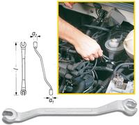 Hazet 612N-11X13 Clé polygonale double ouverte Ouverture de clé (métrique) 11 - 13 mm