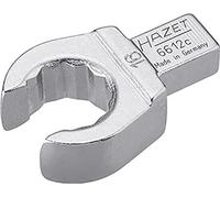 Hazet 6612C-16 Attache mâle polygonale ouverte/carré femelle 9 x 12 mm/profil à 12 pans extérieurs Taille 16 longueur 45,4 mm