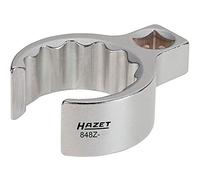 Hazet 848Z-17 Clé polygonale ouverte carré creux 10 mm/profil à 12 pans extérieurs Taille: 17