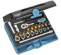 HAZET Assortiment de clés à douille Hazet, revêtement TiN, carré 1/4 pouce, 30 pièces Quantité:1
