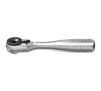 HAZET - Cliquet réversible pour embouts 863MB I Cliquet réversible tout acier pour embouts I Sortie : 6 pans 6,3 (1/4 pouce) Longueur : 90mm I Poignée chromée I Fabriqué en Allemagne'.