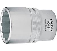Hazet 900AZ-1 Douille carré creux 12,5 mm/profil traction à 12 pans extérieurs Taille 1 longueur 44 mm