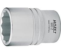 Hazet 900AZ-3/8 Douille carré creux 12,5 mm/profil traction à 12 pans extérieurs Taille 3/8 longueur 38 mm