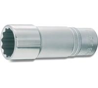 Hazet 900TZ-12 Douille carré creux 12,5 mm/profil traction à 12 pans extérieurs Taille12 longueur 85 mm