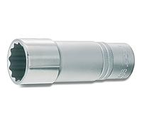Hazet 900TZ-18 Douille carré creux 12,5 mm/profil traction à 12 pans extérieurs Taille18 longueur 85 mm