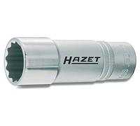 Hazet 900TZ-27 Douille carré creux 12,5 mm/profil traction à 12 pans extérieurs Taille27 longueur 85 mm