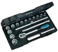Hazet 906 Jeu de Clés à douilles/carré creux 12,5 mm/profil traction à 6 pans extérieurs/nombre d'outils 17