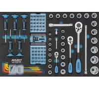 Hazet Assortiment d'outils - Carré creux 6,3 mm (1/4 pouce), Carré creux 10 mm (3/8 pouce), Carré creux 12,5 mm (1/2 pouce), Hexagone massif 6,3 (1/4 pouce) - Profil Traction à 6 pans extérieurs, Prof