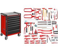 Hazet Ateliers Mobiles Avec 7 Tiroirs en Rouge Avec 65 Outils 179nx-7/65alu