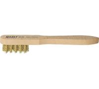 HAZET Brosse à bougies 2131 I 3 rangées de poils métalliques spéciaux en laiton ondulé, hauteur de garnissage : 15 mm I nettoyage facile des électrodes et des contacts des bougies d'allumage'.