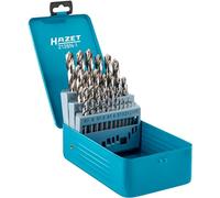 HAZET Cassette de forets hélicoïdaux 2128N-1 I Jeu de 25 pièces I Pour perceuses et supports de perçage avec logement pour foret à tige ronde'.