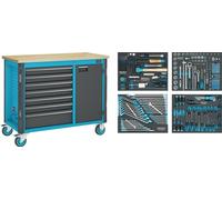 Hazet Chariot 179NW-7/230 L1150xP600xH964mm 450kg 7 tiroirs 230 pcs.acierbl - 179NW-7/230