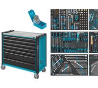 HAZET Chariot D'Atelier Assistant Avec 7 Tiroirs Et 340 Outils 179NXXL-7/340
