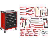 HAZET Chariot D'Atelier Avec 7 Tiroirs En Rouge Avec 65 Outils 179NX-7/65ALU