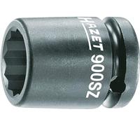 HAZET Clé à douille à chocs 900SZ-17 I 12,5 mm carré d'entraînement, ouverture de clé 17 mm, avec alésage I Douille phosphatée et huilée pour utilisation sur machine'.