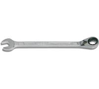 HAZET Clé mixte à cliquet 606-12 I Sortie : hexagone double extérieur, ouverture de clé : 12 mm I Angle d'actionnement (5 degrés), outil pour les travaux de vissage serrés sur vélo, voiture, etc'.