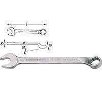 Hazet Clé mixte - Profil à 12 pans extérieurs - Taille: 10 - Longueur totale: 137 mm - 603-10