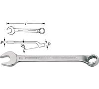 Hazet Clé mixte - Profil à 6 pans extérieurs - Taille: 7 - Longueur totale: 110 mm - 603-7