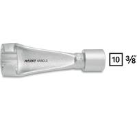 Hazet Clé pour la conduite d'injection - Carré creux 10 mm (3/8 pouce) - Profil à 12 pans extérieurs - Taille: 17 - Longueur totale: 83 mm - 4550-3