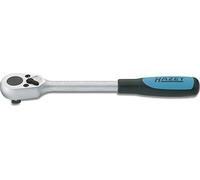 HAZET Cliquet réversible à levier 916SP I 1/2 pouce (12,5 mm) carré massif I Surface : chromée, polie I Angle d'actionnement : 11,25 ° I Longueur : 275 mm
