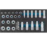 HAZET Coffret de Douilles 10mm 3/8 " Außen-sechskant-tractionsprofil 28-teilig