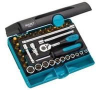 HAZET Jeu de clés à douilles 854-1 – 33 pièces, carré 1/4 pouce (6,3 mm)