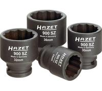 Hazet Jeu de clés à Douilles 900SZ/4 I Jeu de 4 Outils, Jeu de Douilles pour actionnement par Machine, entraînement : carré 12,5 mm (1/2 Pouce), Sortie : Double hexagone extérieur'.
