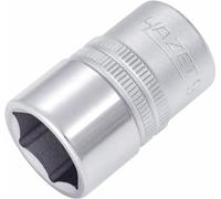 HAZET Douille 900-17 I carré d'entraînement de 12,5 mm, ouverture de clé de 17 mm, avec moletage I douille avec surface chromée et polie pour actionnement à la main'.
