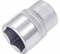 HAZET Douille 900-21 I carré d'entraînement de 12,5 mm, ouverture de clé de 21 mm, avec moletage I douille avec surface chromée et polie pour commande manuelle'.