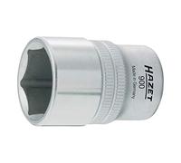 HAZET Douille 900-30I 12,5 mm entraînement carré, ouverture de clé de 30 mm, avec moletage I Douille avec surface chromée et polie pour actionnement manuel'.