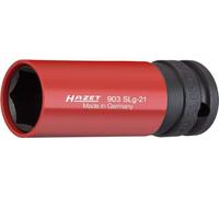 HAZET Douille 903SLG-21 I Entraînement : carré et hexagone extérieur Sortie pour automobile et changement de pneus, ouverture de clé : 21 mm I Pour actionnement mécanique