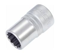 Hazet 900AZ-9/16 Douille carré creux 12,5 mm/profil traction à 12 pans extérieurs Taille 9/16 longueur 38 mm