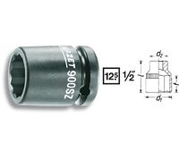 Hazet Douille à 12 pans à chocs - Carré creux 12,5 mm (1/2 pouce) - Profil Traction à 12 pans extérieurs - Taille: 19 - Longueur totale: 40 mm - 900SZ-19